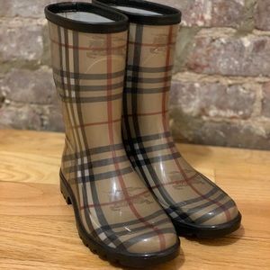 Burberry Haymarket Mid Rainboots